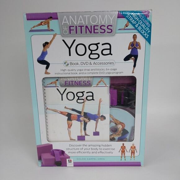 Anatomy Of Fitness Yoga Book, DVD, Straps, Blocks New In Box - Picture 1 of 3